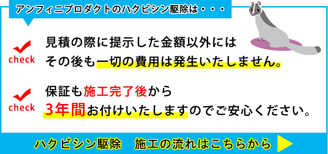 茨城県でハクビシン被害にお悩みでしたら、アンフィニプロダクトへお任せください。