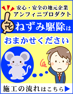 茨城県のねずみ駆除はアンフィニプロダクトまでご相談ください